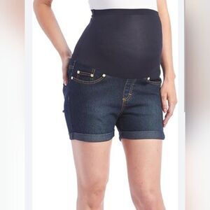 Maternity Shorts with Rolled Cuff and Over the Belly Panel Women's Size XL NWT